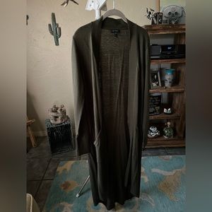 H by Halston long lightweight sweater coat